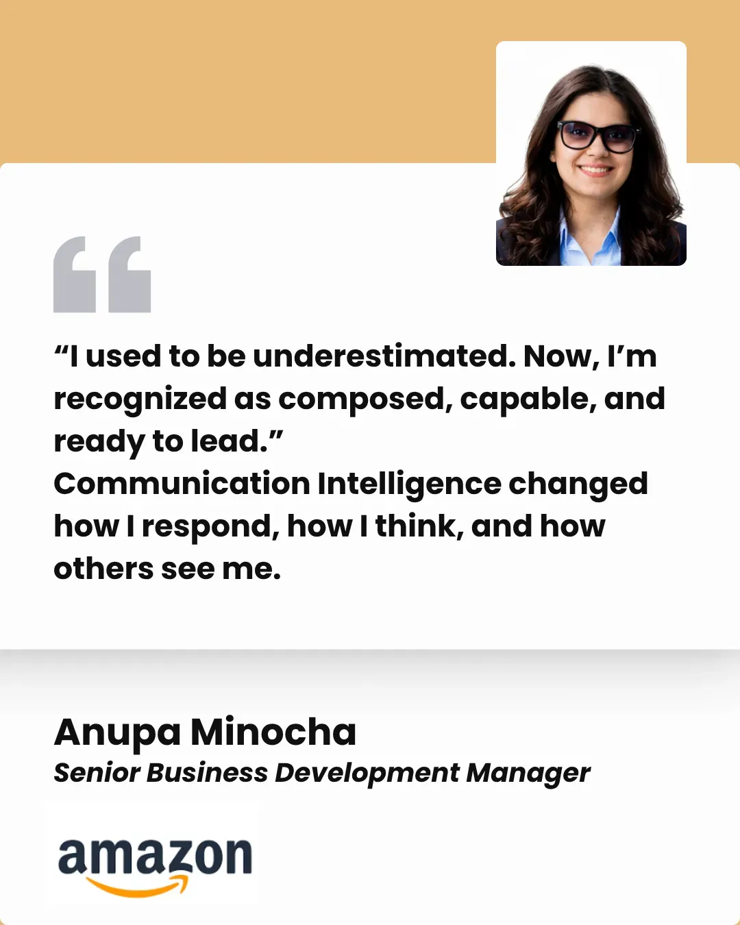 Anupa Minocha testimonial